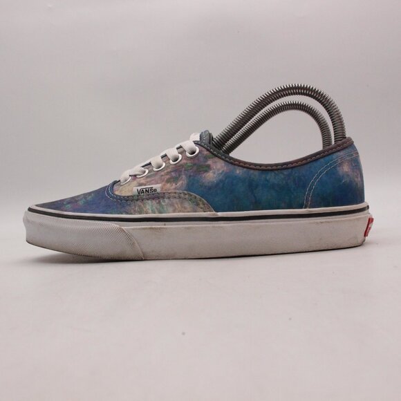 Vans x MoMA Claude Monet Lily Men's 6.5 Women's 8 Blue Canvas Sneakers Lace Up - Picture 4 of 9